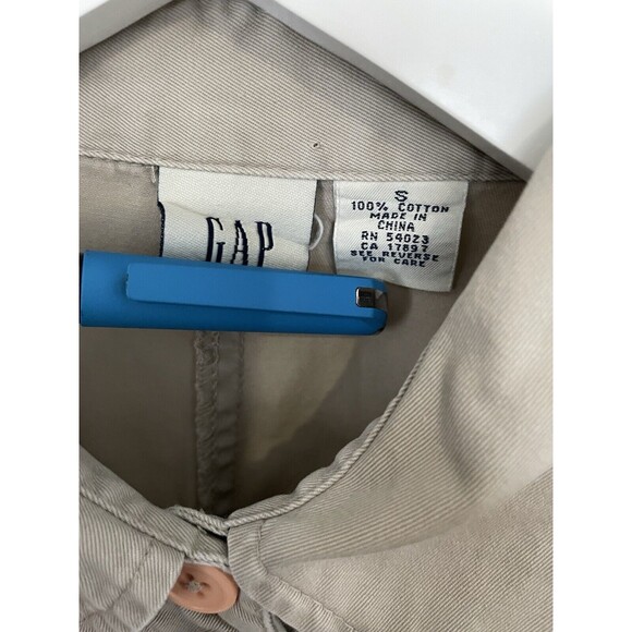 GAP Cargo Shirt in Khaki Long Sleeve Womens SZ S - Picture 6 of 12